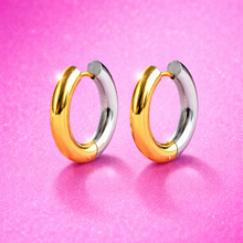 Load image into Gallery viewer, ••50% OFF•• REVERSIBLE ( 2 WAYS TO WEAR) 💚MIXED METAL HOOP EARRINGS
