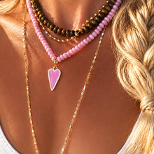 Load image into Gallery viewer, ••NEW•• PINK SEA SHELL HEART NECKLACE **(double sided)**
