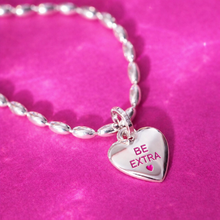 Load image into Gallery viewer, ••LAST ONE•• MINI 💕 BE EXTRA 💕HEART Necklace (silver)
