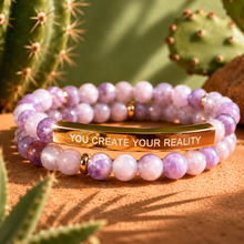 Load image into Gallery viewer, ••LAST ONE•• YOU CREATE YOUR REALITY 🖤Mindset Mantra Bracelet
