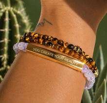 Load image into Gallery viewer, ••LAST ONE•• YOU CREATE YOUR REALITY 🖤Mindset Mantra Bracelet
