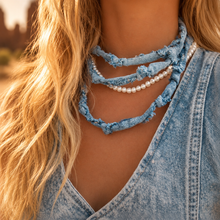 Load image into Gallery viewer, VIRAL🏁DENIM ON DENIM CHOKER⚡️
