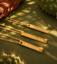 Load image into Gallery viewer, ••SALE•• TRIFECTA-3 SIDED ⚡️ PUMP ME UP 🔥MANTRA⚡️ necklace
