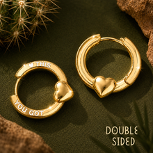 Load image into Gallery viewer, YOU GOT THIS ♥ HEART♥ HOOPS (double sided)
