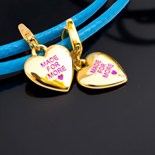 Load image into Gallery viewer, MADE FOR MORE ♥ BLUE HEART ♥ MANTRA NECKLACE
