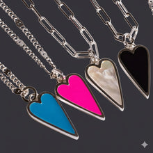 Load image into Gallery viewer, DOUBLE SIDED 🖤HAPPY HEARTS 🖤 SILVER
