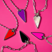 Load image into Gallery viewer, DOUBLE SIDED 🖤HAPPY HEARTS 🖤 SILVER
