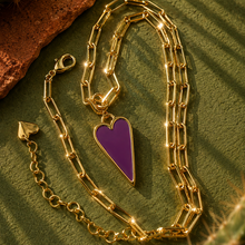 Load image into Gallery viewer, PURPLE 💟RAVING HEART NECKLACE
