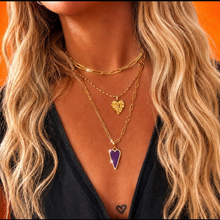 Load image into Gallery viewer, PURPLE 💟RAVING HEART NECKLACE

