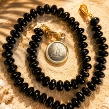 Load image into Gallery viewer, •NEW• DIMES FROM HEAVEN ** BLACK ONYX ** GEMSTONE NECKLACE
