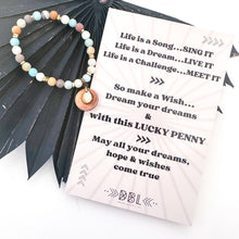 Load image into Gallery viewer, LUCKY PENNY BRACELET♥- AMAZONITE
