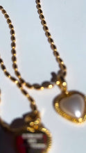 Load and play video in Gallery viewer, **LAST ONE** I TRUST MY INTUITION🤍PEARL HEART NECKLACE ** (double sided)**
