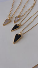 Load and play video in Gallery viewer, DOUBLE SIDED♥ LARGE ♥ RAVING HEART ♥ PEARL &amp; BLACK ♥ GOLD

