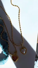 Load and play video in Gallery viewer, **LAST ONE** I TRUST MY INTUITION🤍PEARL HEART NECKLACE ** (double sided)**
