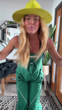 Load and play video in Gallery viewer, KRISTAS CLOSET 🩷FREE PEOPLE GREEN OVERALLS (XS)save $110
