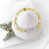 HAPPY 😃 ⫸ Letter Bracelet